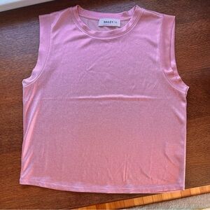 NWOT Bailey/44 Pink Metallic Muscle Tee